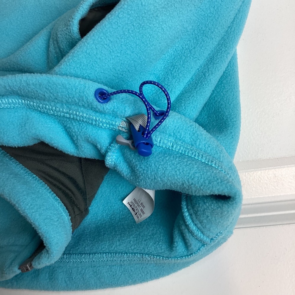 LL Bean Womens Turquoise Blue Full Zip Fleece Jacket 295927 Small Regular - Picture 9 of 13